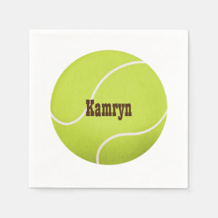Personalised Tennis Ball Birthday Team Napkin
