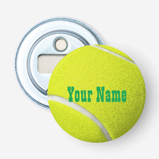 Personalised Tennis Ball Bottle Opener (Front)