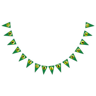 Personalised Tennis Ball Happy Birthday Bunting