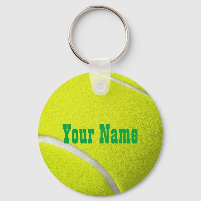 Personalised Tennis Ball Keychain (Front)