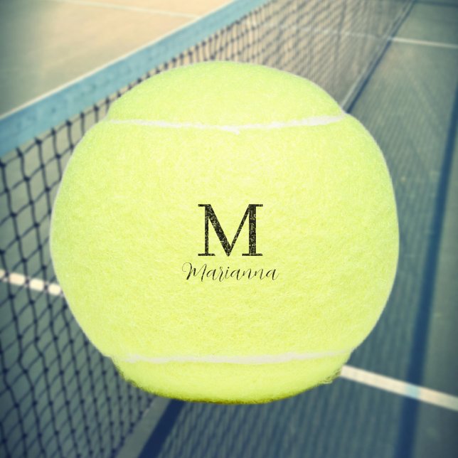Personalised Tennis ball monogram initial & name (Personalized Tennis ball monogram initial & name)