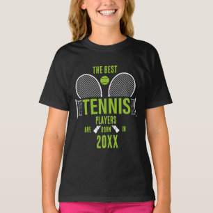 Personalised Tennis Birth Year Name Birthday T-Shirt