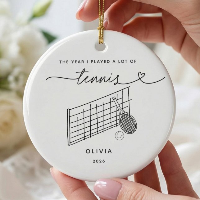 Personalised Tennis Christmas Ornament (Creator Uploaded)