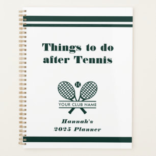 Personalised Tennis Club Name Team Players 2025 Planner