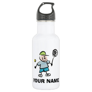 Personalised tennis drink water bottle for kids