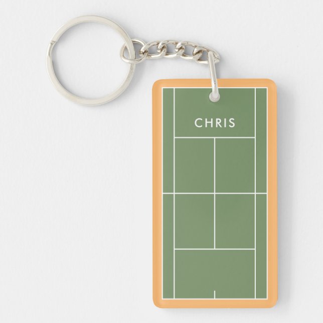 Personalised Tennis Gift Key Ring (Front)