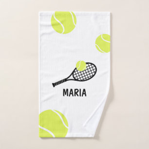 Personalised Tennis Name Hand Towel