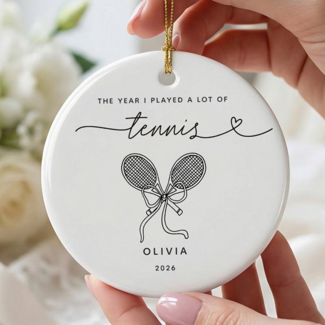 Personalised Tennis Player Christmas Ornament (Creator Uploaded)