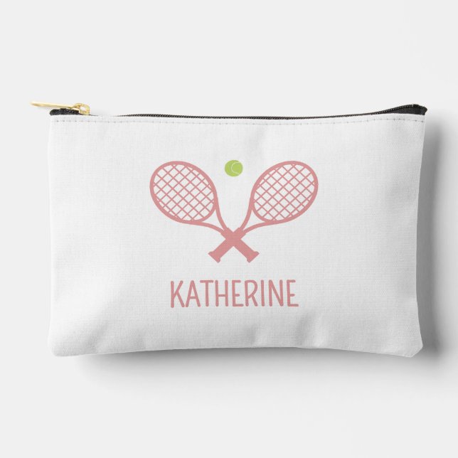 Personalised Tennis Player Custom Name Tennis Accessory Pouch (Front)
