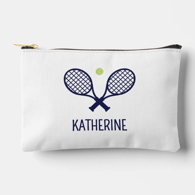 Personalised Tennis Player Custom Name Tennis Accessory Pouch (Front)