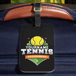 Personalised Tennis Player NAME Varsity Tournament Luggage Tag