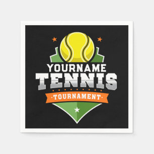 Personalised Tennis Player NAME Varsity Tournament Napkin