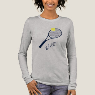 Personalised Tennis Player Racket Motif Tri-Blend Shirt