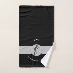 Personalised Tennis Player Tennis Girl Custom Gift Hand Towel