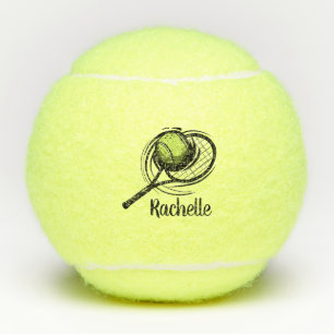 Personalised Tennis Racket and Ball Tennis Balls