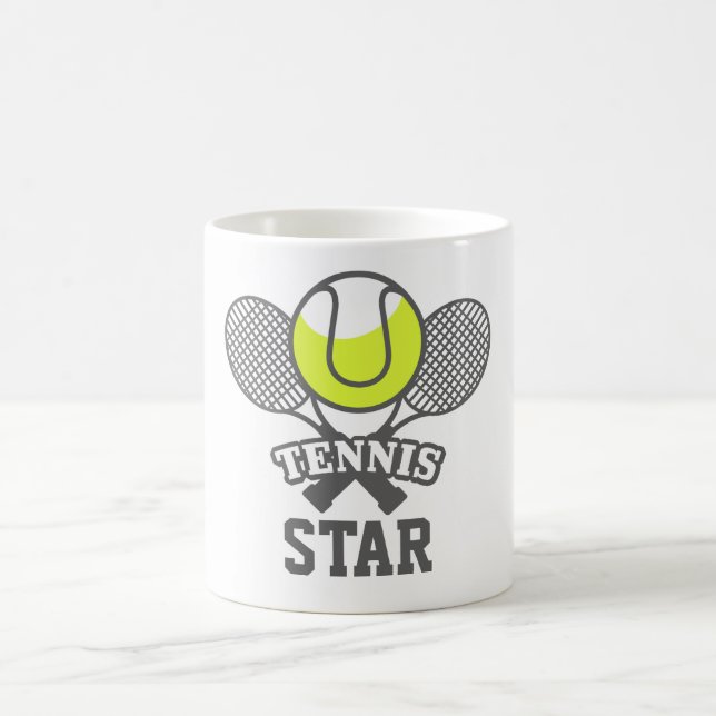 Personalised Tennis Star Coffee Mug (Center)