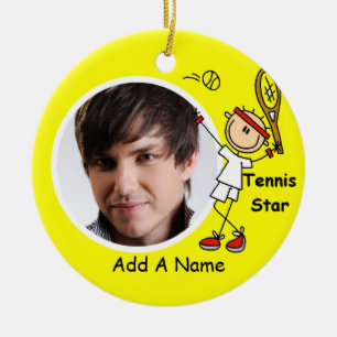 Personalised Tennis Star Keepsake Ornament