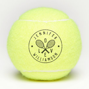 Personalised Tennis Theme Monogram Name Love  Balls