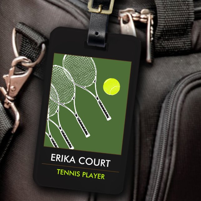 personalised tennist travel luggage tag (Creator Uploaded)