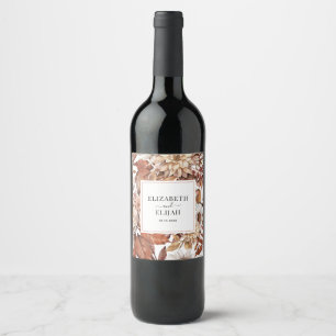 Personalised Terracotta Autumn Fall Wine Label