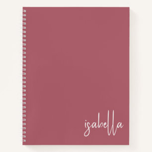 Personalised Terracotta Spiral Notebook
