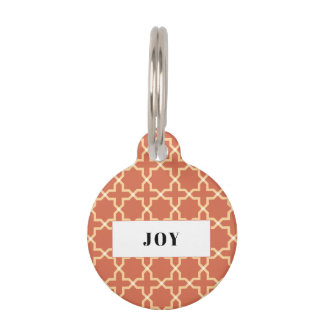 Personalised Terracotta Star Pattern Pile Pet Tag