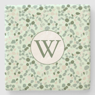 Personalised Terrazzo Monogram Stone Coaster
