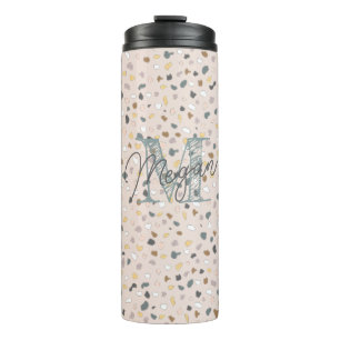 Personalised Terrazzo Monogram Thermal Tumbler