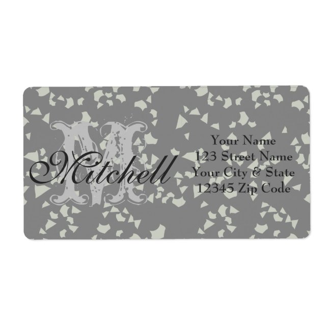 Personalised terrazzo Shipping address labels (Front)