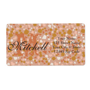 Personalised terrazzo Shipping address labels