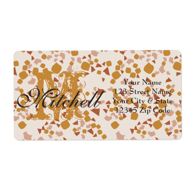 Personalised terrazzo Shipping address labels (Front)
