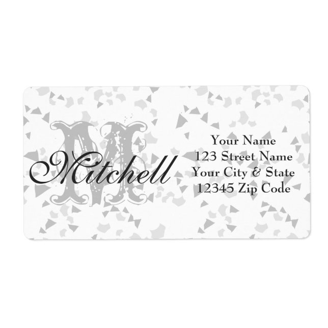 Personalised terrazzo Shipping address labels (Front)
