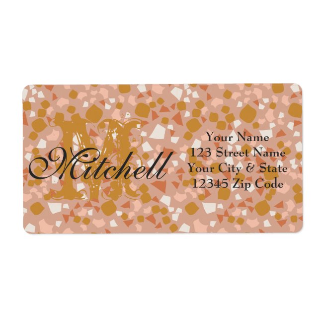 Personalised terrazzo Shipping address labels (Front)