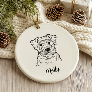 Personalised Terrier Dog Christmas Ceramic Tree Decoration