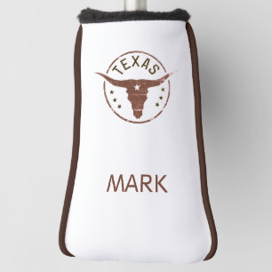 Personalised Texas Longhorn Golf Head Cover