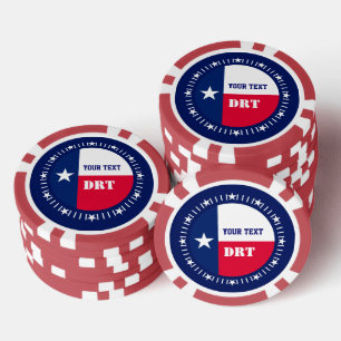 Personalised Texas State Flag on a Poker Chips