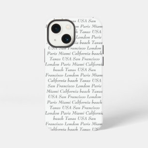 Personalised text add your own text black white iPhone 13 mini case