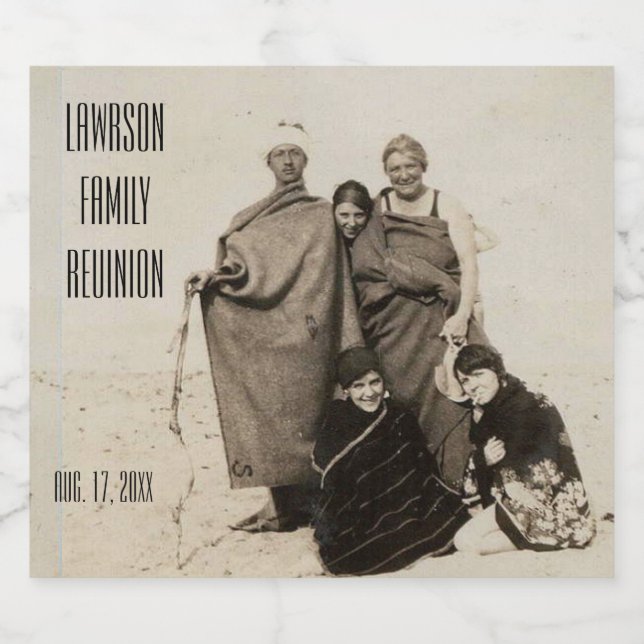 Personalised Text and Photo Beer Bottle Label (Single Label)