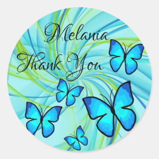 Personalised Text Butterfly Sticker