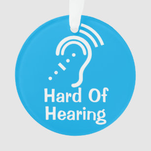 Personalised Text Hard Of Hearing Ornament