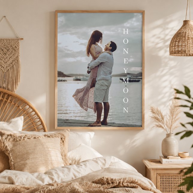Personalised Text Honeymoon Wedding Custom Photo Poster (Creator Uploaded)