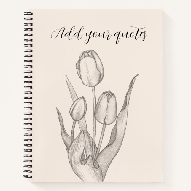 Personalised Text Journal, Name & Message Notebook (Front)