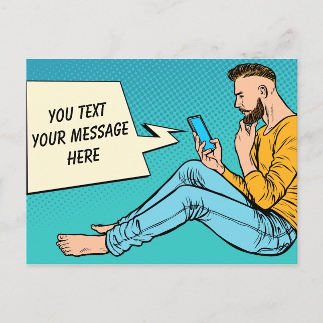 Personalised Text Message Postcard (Front)