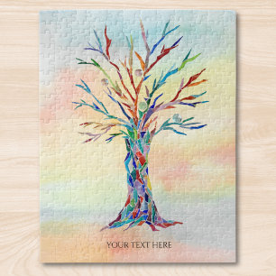  Personalised Text Mosaic Tree Jigsaw Puzzle