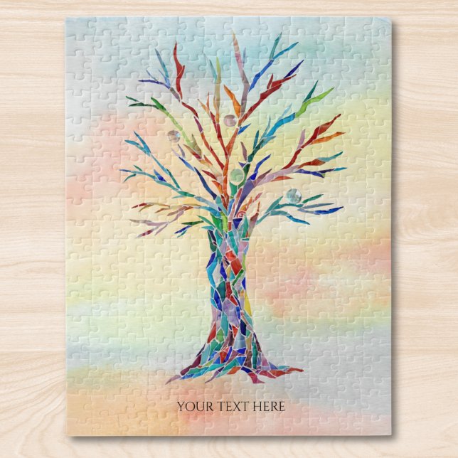  Personalised Text Mosaic Tree Jigsaw Puzzle (Creator Uploaded)