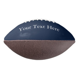 Personalised Text Navy Blue White Monogram Gift Football