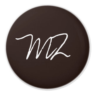 Personalised Text on Dark Chocolate Ceramic Knob