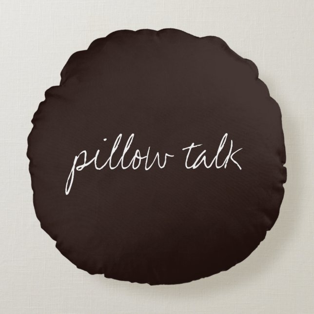 Personalised Text on Dark Chocolate Round Cushion (Front)