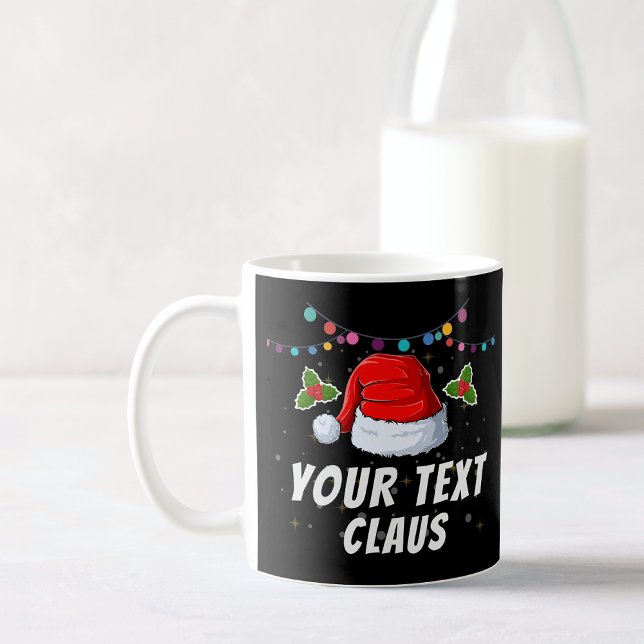 Personalised Text Santa Hat Christmas Holiday Coffee Mug (Creator Uploaded)