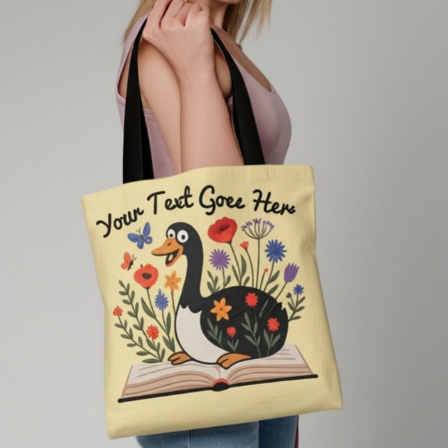 Personalised Text Silly Goose Teacher Appreciation Tote Bag (Creator Uploaded)